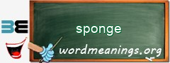 WordMeaning blackboard for sponge